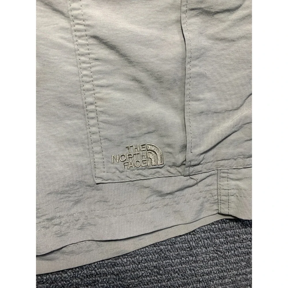 The North Face Mens Nylon Hiking Shorts 36 Gray Green Flat Front Outdoor 7